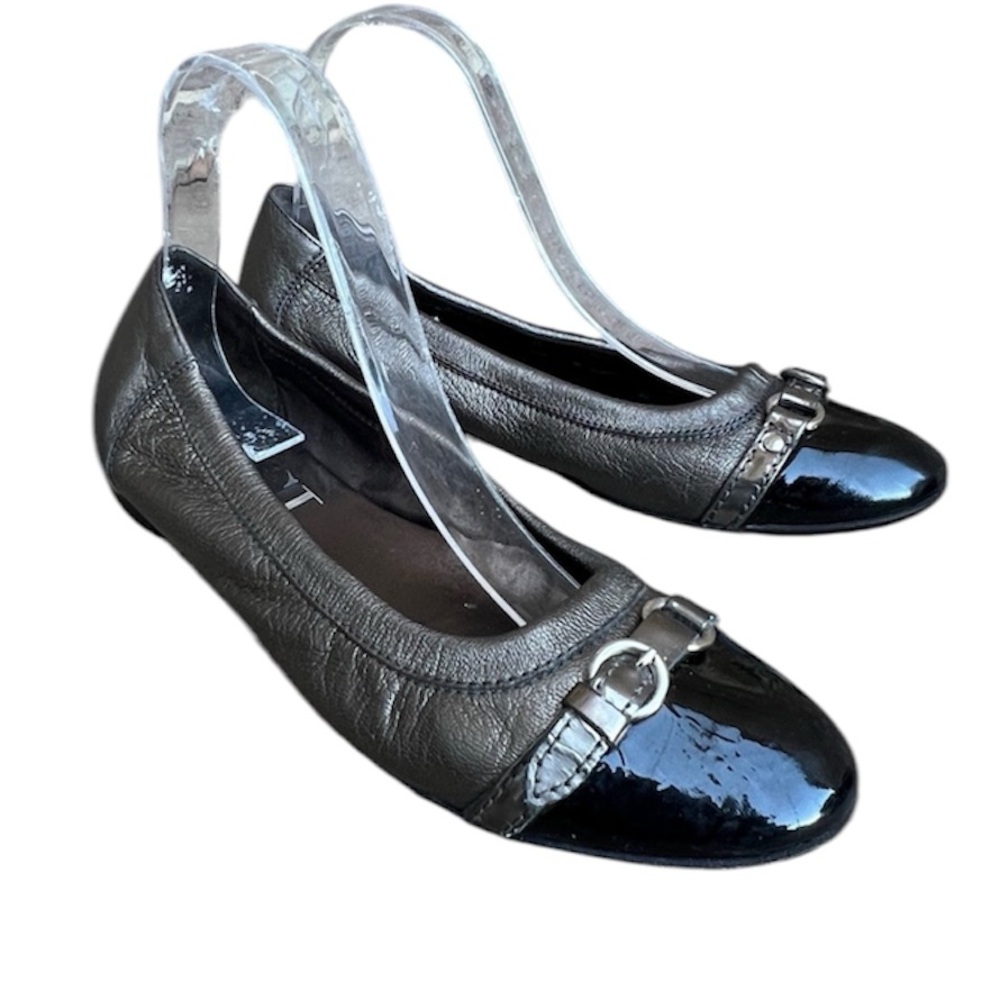 AGL Women's Monika Cap Toe Ballet Flats Leather Sz 38